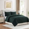VCNY 3pc King Sands Pinsonic Quilt Set Dark Green: Microfiber, Hypoallergenic, Modern Design - 2 of 4