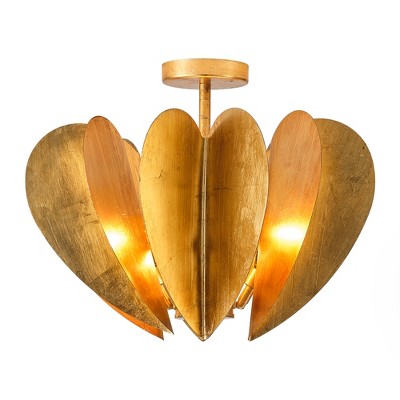 Parrot Uncle 19" Gold Semi-Flush Mount Ceiling Light 6-Light