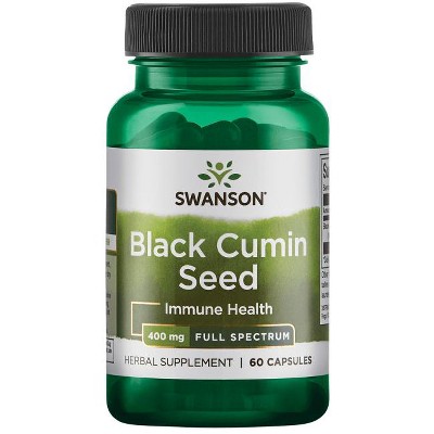 Swanson Herbal Supplements Black Cumin Seed 400 mg Capsule 60ct.