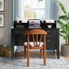 Costway Computer Desk PC Laptop Writing Table Workstation Student Study Furniture Black - image 2 of 4