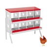 6/8/10 Compartment Galvanized Chicken Nesting Box - Metal Laying Box with Legs for Hens - 2 of 4