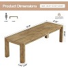 Lantine Two Person Desk, 79-Inch Long Desk for Home Office, Double Computer Table Large Writing Workstation for Office, Wood Color - 2 of 4