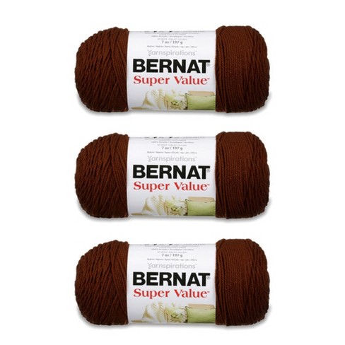 Bernat Super Value Natural Yarn - 3 Pack of 198g/7oz - Acrylic - 4