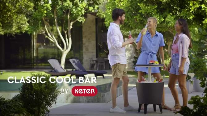 Cool Bar Table - Gray - Keter, 2 of 10, play video