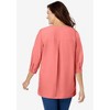 Woman Within Plus Size Embroidered Pintuck Tunic - 3 of 4