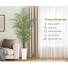 4/5/6FT Artificial Golden Cane Palm Tree, Fake Palm Tree with Three Realistic Trunks - 3 of 4
