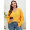 Womens Slouchy Long Sleeve Sweaters Cute Baggy Pullover Sweater - 4 of 4