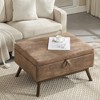 KIGFTSOD Mid-Century Square Coffee Table with Storage, Storage Bench, Ottoman for Living Room, Entryway - 2 of 4