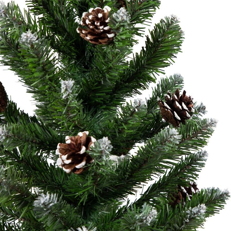 Northlight 2 FT Frosted Norway Pine with Pine Cones Medium Artificial Christmas Tree, Unlit, 6 of 9