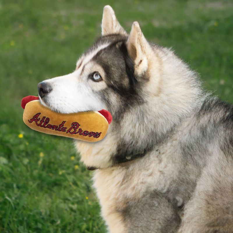 MLB Atlanta Braves Hot Dog Pets Toy, 3 of 5