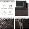 LayinSun 8 Piece Patio Furniture Set with 44" Propane Gas Fire Pit Table, Outdoor Sectional Conversation Set Wicker Rattan Sofa Set - 4 of 4