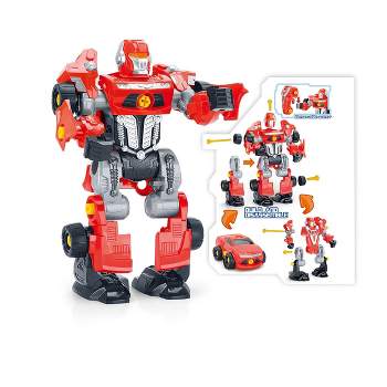Insten 3 in 1 Take Apart Toy Robot & Truck Playset, Engineering Stem Project Kit for Kids, Red