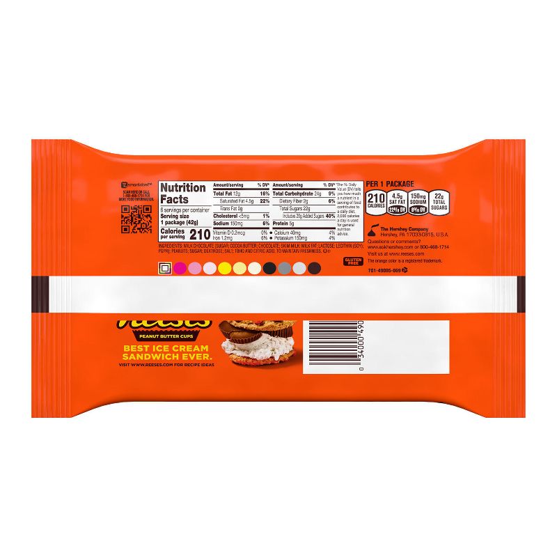 Reese&#39;s Milk Chocolate Peanut Butter Cups Candy - 6ct, 4 of 7