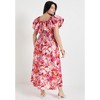 June + Vie by Roaman's Women's Plus Size Smocked Bubble Dress - 3 of 4