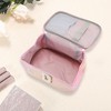 Unique Bargains Women's Square Letter D Makeup Bag Pink 1 Pc - 2 of 3