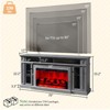 AMERLIFE Farmhouse Heavy Fireplace TV Stand with 33" Electric Fireplace, for 80" TVs up - 2 of 4