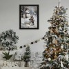SEVOBAL Wall Art Snowman Finishing Touch Holiday Framed Decor for Living Room Seasonal Display, Black, 14"*1"*18" - 4 of 4