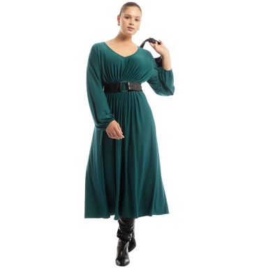 green dress pattern Green Spot Empire Waist Midi Dress 8 main image 0