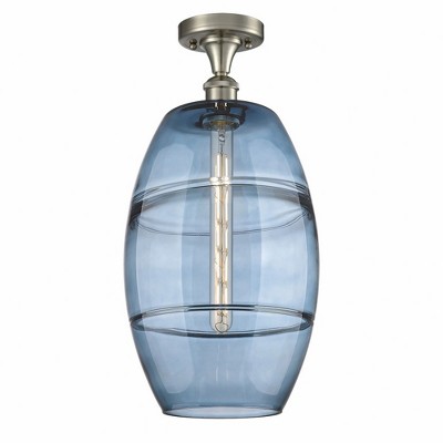Vaz - 1 Light Semi-Flush Mount In Industrial Style-19.75 Inches Tall and 10 Inches Wide