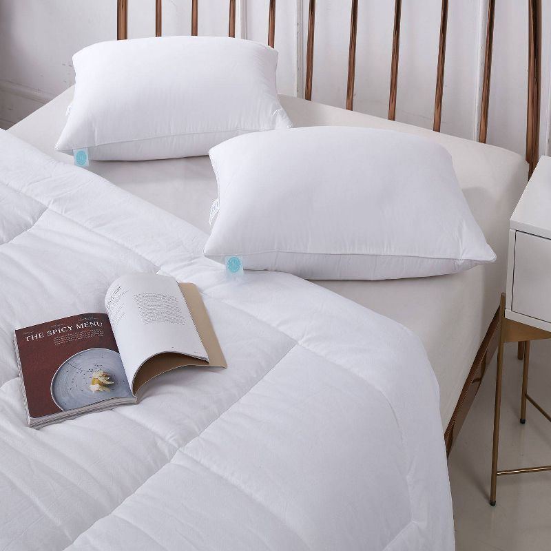2pk Medium Firm Cotton Blend Feather Down Bed Pillow - Martha Stewart, 5 of 6