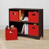RiverRidge Kids' Playroom Horizontal Toy Organizer Bookshelf with Open Storage Shelves with 4 Fabric Bins - 2 of 4