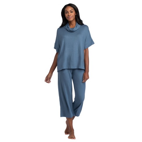 Softies Women's Dream Jersey Lounge Set L/xl Spring Lake Blue. : Target