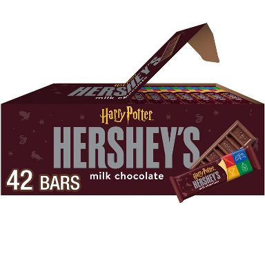 HERSHEY'S Milk Chocolate Harry Potter Halloween Candy Bars Snack Size Box - 18.9oz/42ct