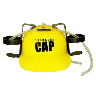 Adult Beer Hat Thinking Cap 2-Can Hard Hat