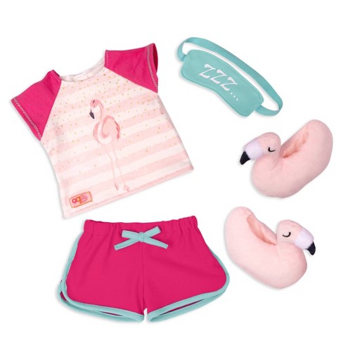 Our Generation Sleepover Pajama Outfit for 18 Dolls - Flamingo Dreaming