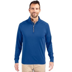 Cutter & Buck Adapt Eco Knit Stretch Recycled Mens Big and Tall Quarter Zip Pullover Jacket - 1 of 2