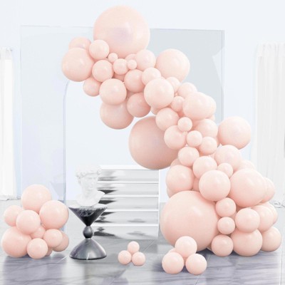 PartyWoo Balloons Pale Pink 18 12 10 5 Inch 85 pcs