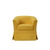 Woven Fabric Swivel Barrel Chair with Full Foam Seat and Skirted Base for Living Room - 3 of 4