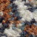 blue, gray, mustard, rust, teal