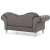 TiramisuBest Dark Gray Traditional Loveseat, Classic Upholstered Sofa for Living Room or Sitting Area - 4 of 4