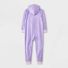 Girls' Smiley Embossed Union Suit - Cat & Jack™ Lavender Purple - 2 of 4
