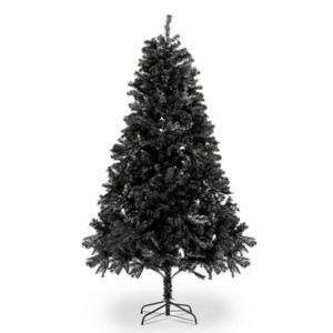 GlasFlength Artificial Trees Premium PVC Full Christmas Tree with Iron Stand Fashion Design for Holiday Decor, Black, 49.21"*49.21"*82.67" - 1 of 4