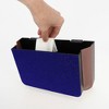 Unique Bargains Car Trash Can Portable Front Seats Trash Bin Blue 1 Pc 9.8" Length 3.2" Width 6.3" Height Faux Leather - 4 of 4