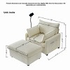 Modern Corduroy Accent Chair with Storage Ottoman, Oversized Lounge Chair, 1-Seat Cloud Sofa for Living Room, Apartment, or Bedroom–The Pop Home - 4 of 4