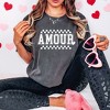 Simply Sage Market Women's Amour Distressed Checkered  Short Sleeve Garment Dyed Tee - 2 of 3