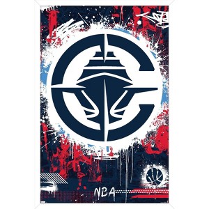 Trends International NBA Los Angeles Clippers - Maximalist Logo 24 Framed Wall Poster Prints - 1 of 4