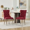 Dronkon Dining Chairs Set of 2, Upholstery with Chrome Steel Legs & Nailhead Trim, Modern Comfort Seating - 4 of 4