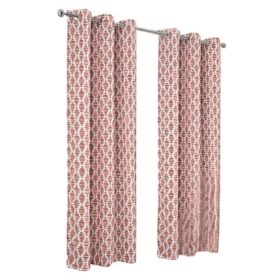 RT Designer Collection Justice Printed Blackout Luxurious Decorative Grommet Curtain Panel Spice
