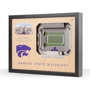 NCAA Kansas State Wildcats 25-Layer StadiumViews 3D Wall Art - 1 of 4