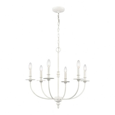 Elk Home Hartford 6 - Light Chandelier in  Farmhouse White