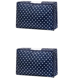 REGALWOVEN Fabric Organizing Bedroom Comforter Closet Moving Storage Bags 2 Pcs - 1 of 4