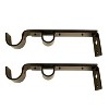 Versailles Home Fashions 2pk Window Curtain Rod Brackets - Dark Brown - image 3 of 3