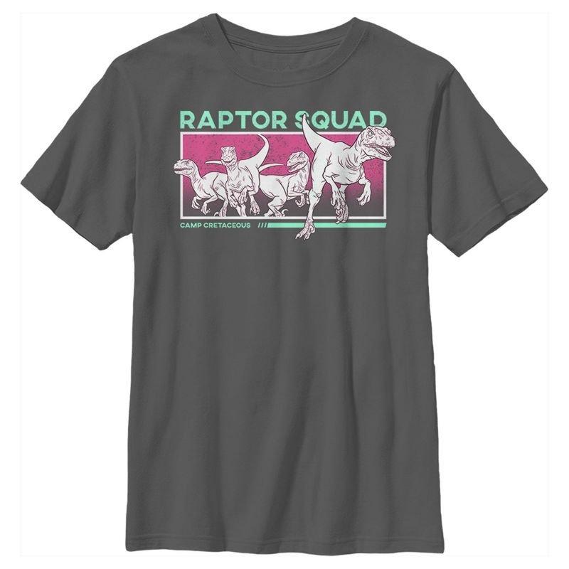 Boy's Jurassic World: Camp Cretaceous Raptor Squad Frame T-Shirt, 1 of 4
