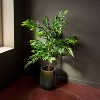 Sunnydaze Chevron Pattern Ceramic Outdoor Planter - 10" Round - Dark Olive - 4 of 4