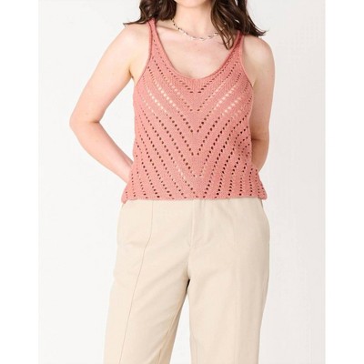 Women's Open Weave Crochet Tank - Dex