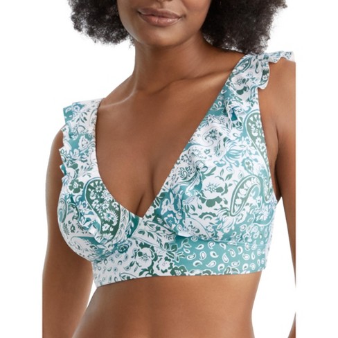 Sunsets Women's Daydream Willa Ruffle Wire-free Bikini Top - 546d-daydr 40f/ 38g/36h Daydream : Target